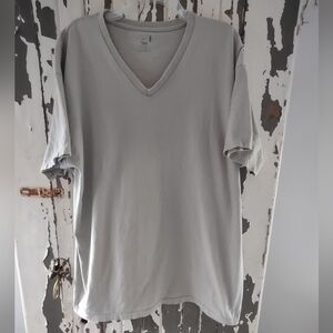 TAN V-NECK TEE BY Fruit of the Loom, 2X